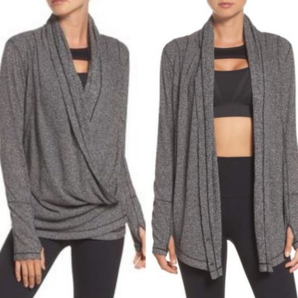 Zella Sweaters - Zella | Enlighten Me Wrap Cardigan | Sz M